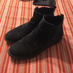 Black Suede Chelsea Boots
